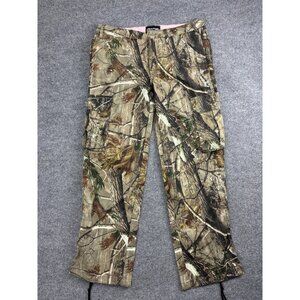 Realtree Pants Girls Large 14-16 Camo Cargo Hunting Outdoors Pink Lining Cotton